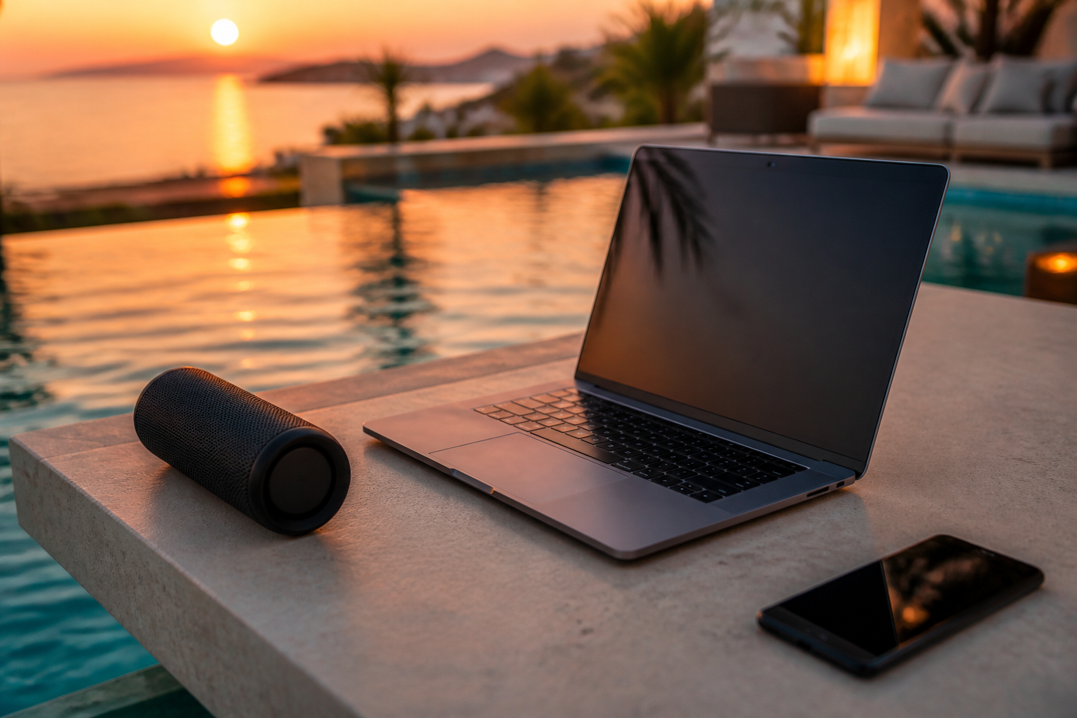 Music & Audio Systems for Pool Areas - Bluetooth speakers, ambiance, noise management